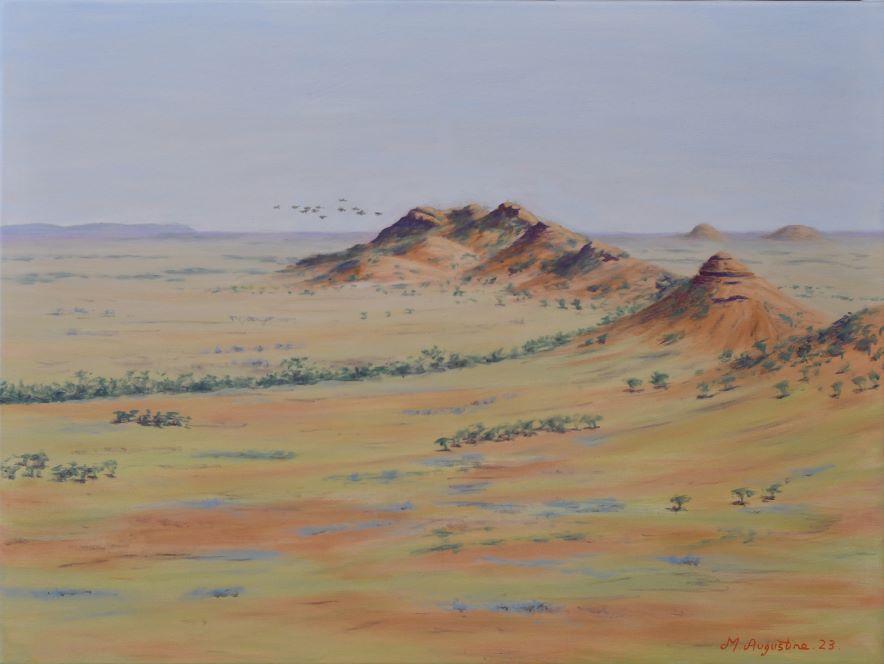 Maiawali country 45x60cm $600